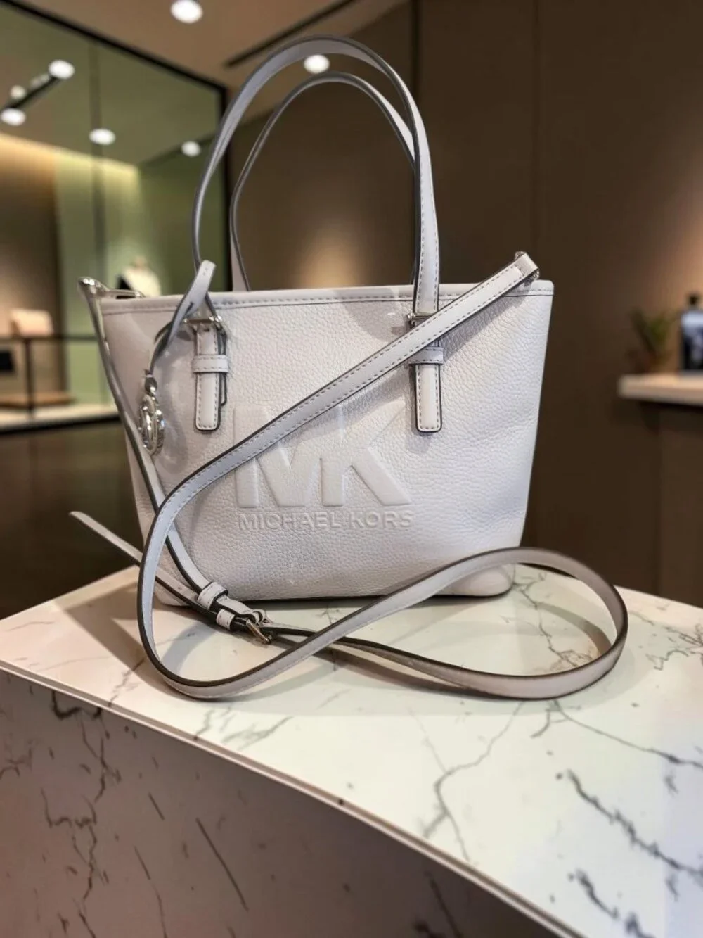 SOLD - Michael Kors Soft Lavender Pebbled Leather Tote